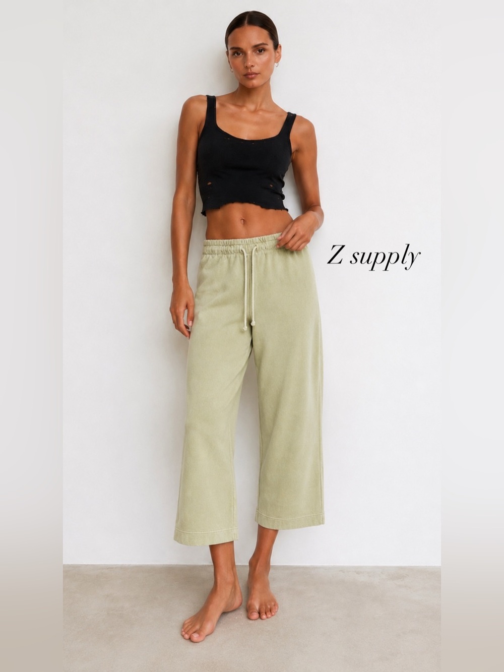 Z Supply Women's Sage Wide-Leg Crop Pants